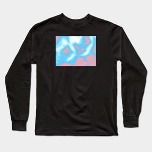 Trans Pride Abstract Fractal Fog Long Sleeve T-Shirt